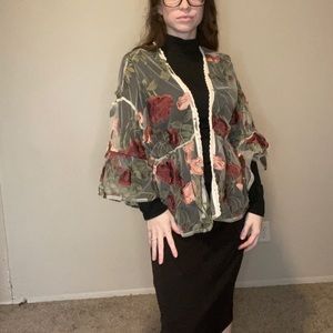 Taylor and Sage Floral Lace Jacket